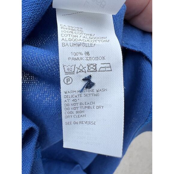 Paul Shark Yachting Polo Shirt Mens Size L Short Sleeve Royal Blue Patch Logo - Picture 8 of 12